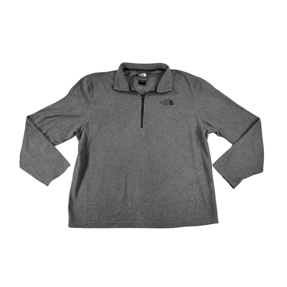 The North Face Mens Gray TKA 100 Fleece 1/4 Zip Pullover Jacket Size Medium